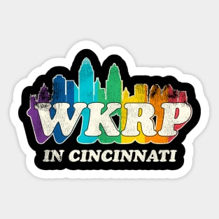 WKRP in Cincinatti Vintage Rainbow Sticker